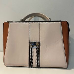 BCBG MaxAzria Beige Leather Handbag with Removable Strap